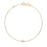 Diamond Bracelet Gold Round 0.03ct by Qutahia Jewellery