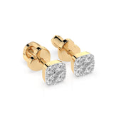 Illusion Diamond Earrings Round 0.06ct by Qutahia Jewellery