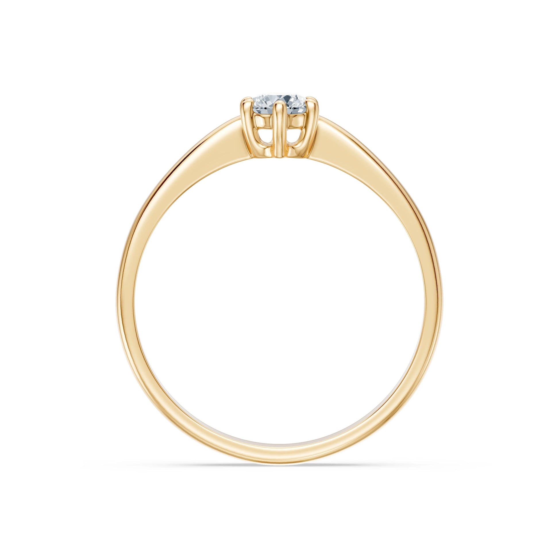 Round Brilliant Diamond Solitaire Engagement Ring 0.3ct by Qutahia Jewellery