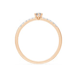 Solitaire Eternity Diamond Ring Round Brilliant 0.07ct by Qutahia Jewellery
