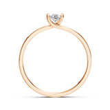 Solitaire Diamond Ring Round 0.15ct by Qutahia Jewellery