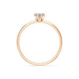 Solitaire Diamond Ring Heart 0.3ct by Qutahia Jewellery
