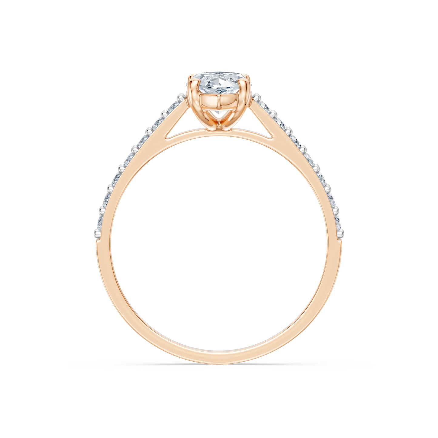 Marquise Lab Grown Diamond Slim Pave Eternity Ring 1.0ct by Qutahia Jewellery