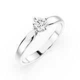 Solitaire Diamond Ring Round 0.3ct by Qutahia Jewellery