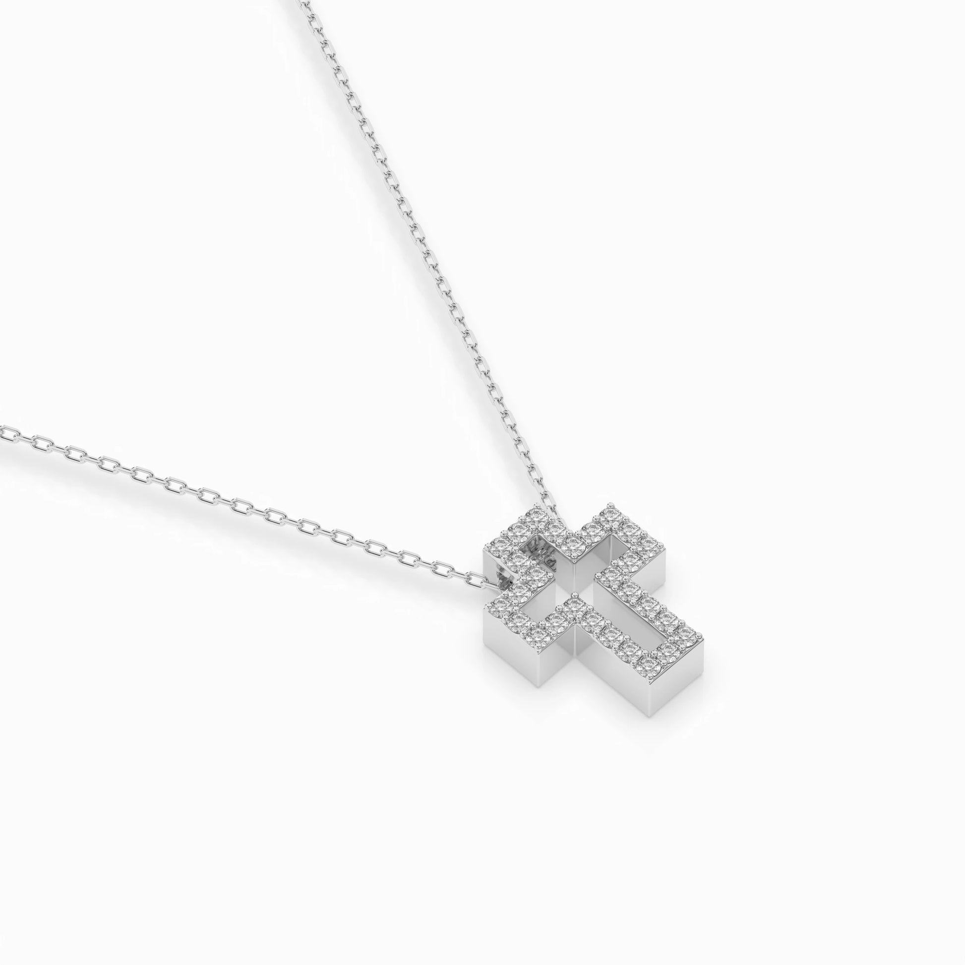 Minimalism Necklace (Round), 0.17 ct — 104-10030