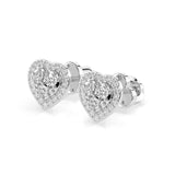 Illusion Diamond Earrings Round 0.17ct by Qutahia Jewellery