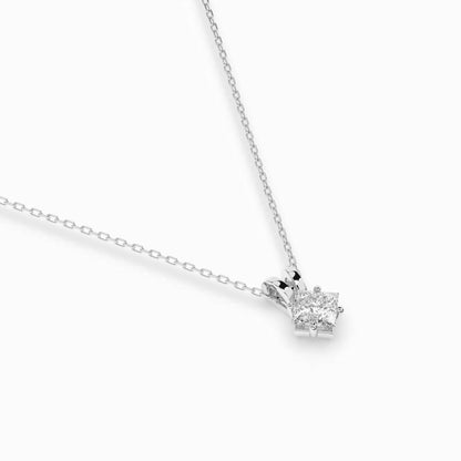 Solitaire Necklace (Princess), 0.3 ct — 104-10070(0.30)PR