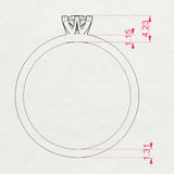 Solitaire Diamond Ring Round 0.2ct by Qutahia Jewellery