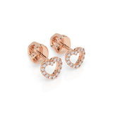 Small Diamond Earrings Round 0.14ct by Qutahia Jewellery