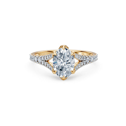 Oval Lab Grown Diamond Micro Pave Eternity Ring 1.5ct by Qutahia Jewellery