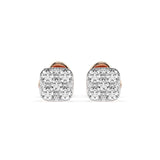 Illusion Diamond Earrings Round 0.06ct by Qutahia Jewellery