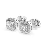 Diamond Eternity Earrings Princess 0.34ct by Qutahia Jewellery