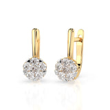 Illusion Diamond Earrings Round 0.2ct by Qutahia Jewellery
