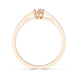 Solitaire Diamond Ring Round 0.1ct by Qutahia Jewellery