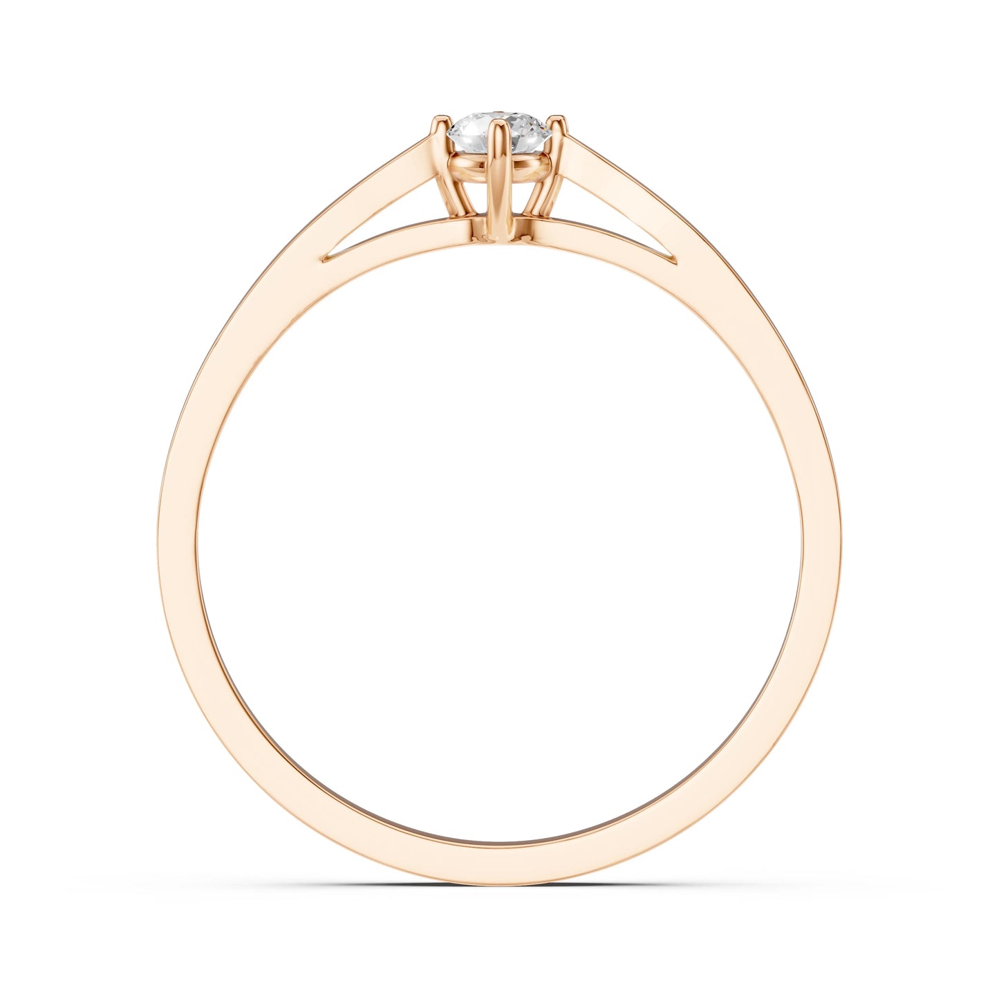 Solitaire Ring (Round), 0.1 ct — 101-10125(3.0)