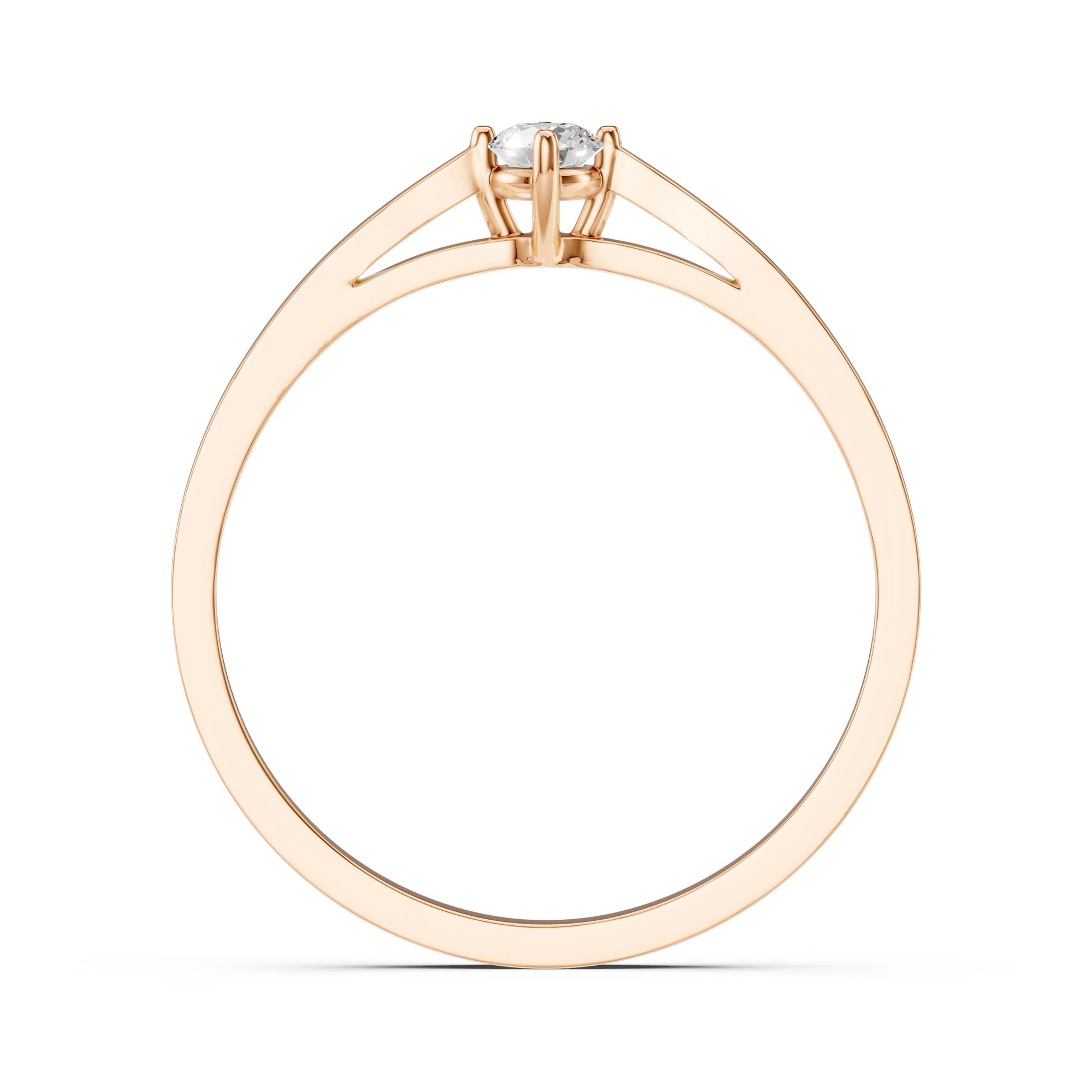 Solitaire Ring (Round), 0.1 ct — 101-10125(3.0)