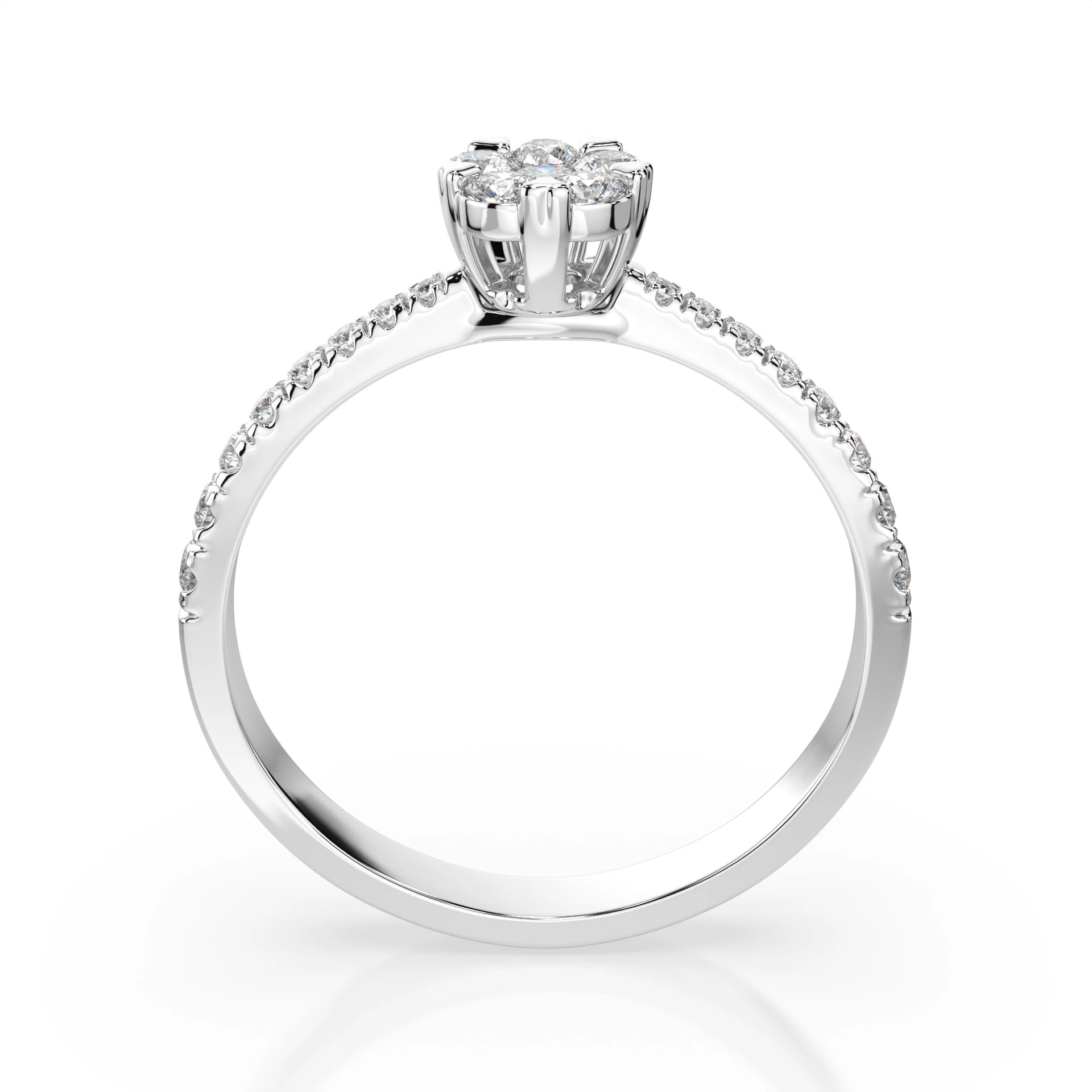 Illusion Ring (Round), 0.03 ct — 101-10015/4(2.0)