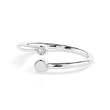 Minimalist Diamond Ring Round 0.02ct by Qutahia Jewellery