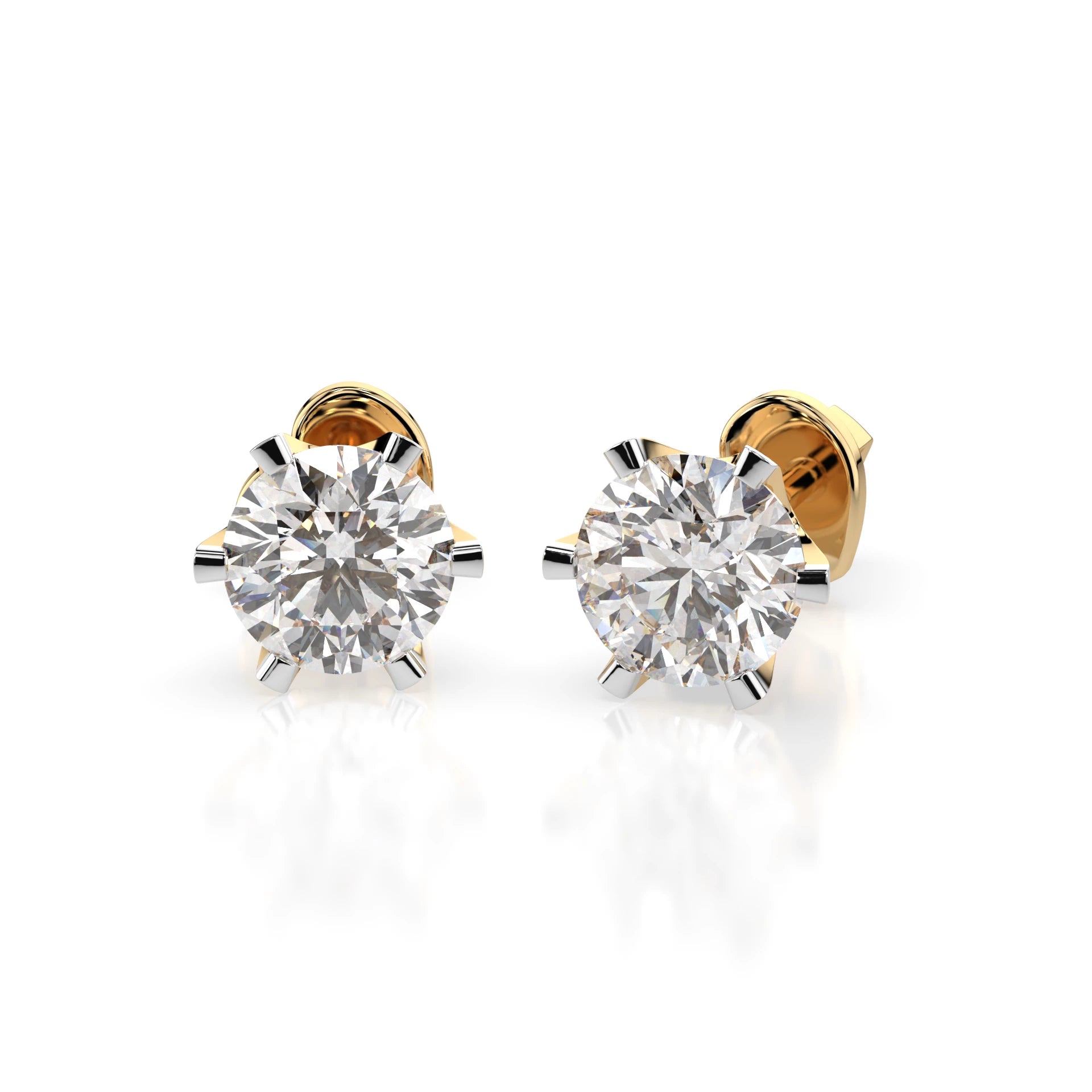 Solitaire Butterfly Earring (Round), 1.0 ct — 102-10040/1(5.1)