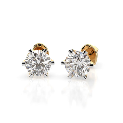 Solitaire Butterfly Earring (Round), 1.0 ct — 102-10040/1(5.1)