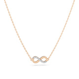 Delicate Diamond Necklace Round 0.05ct by Qutahia Jewellery