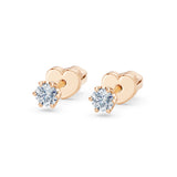 Diamond Stud Earrings Round Brilliant 0.3ct by Qutahia Jewellery