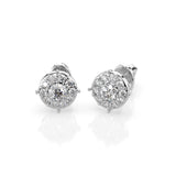 Diamond Eternity Earrings Round 0.2ct by Qutahia Jewellery