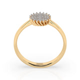 Illusion Diamond Ring Round 0.15ct by Qutahia Jewellery