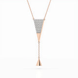 Delicate Diamond Necklace Round 0.22ct by Qutahia Jewellery