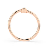 Minimalist Diamond Ring Round 0.02ct by Qutahia Jewellery