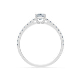 Solitaire Eternity Diamond Ring Princess 0.3ct by Qutahia Jewellery