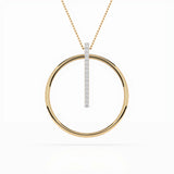 Delicate Diamond Necklace Round 0.09ct by Qutahia Jewellery