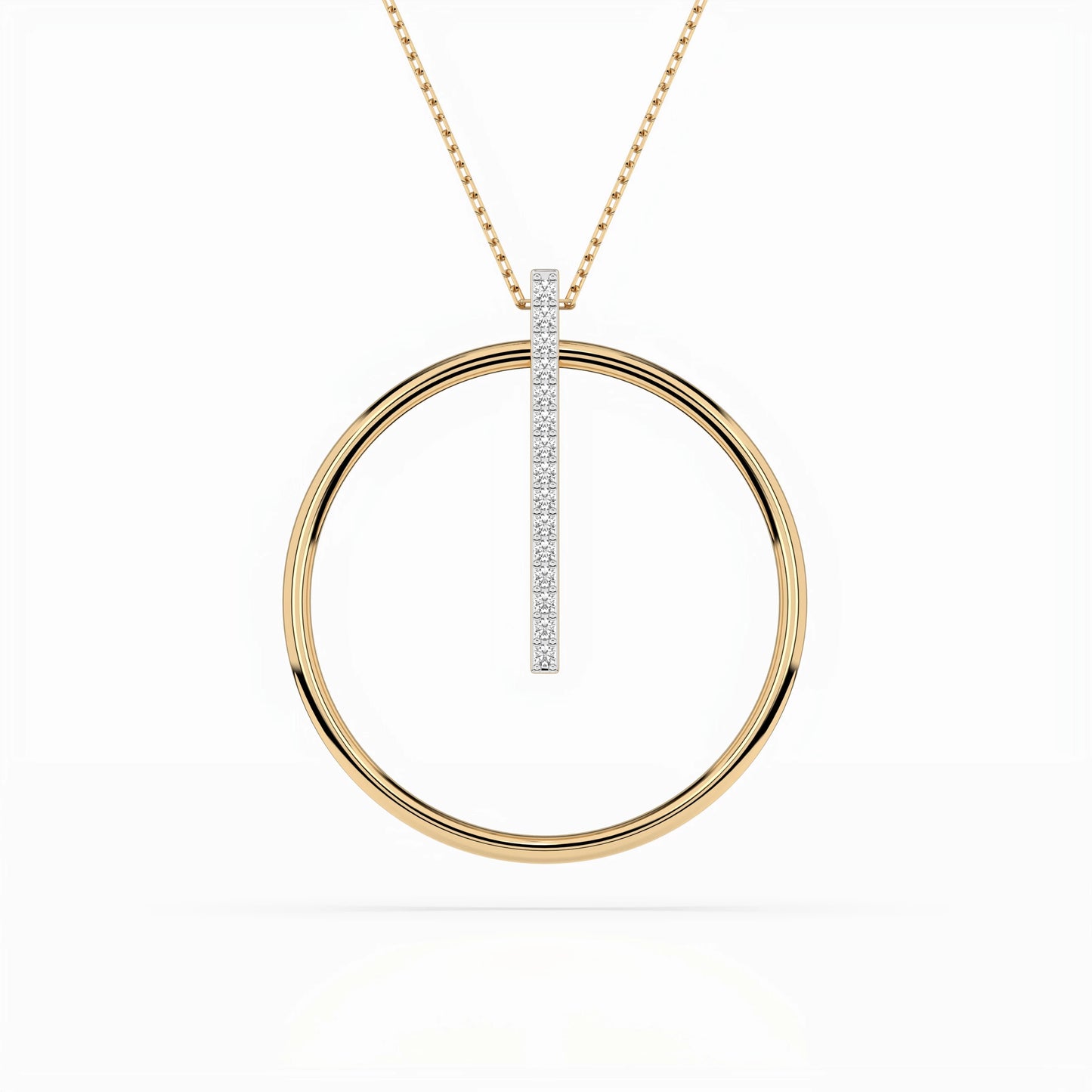 Minimalism Necklace (Round), 0.09 ct — 104-10047