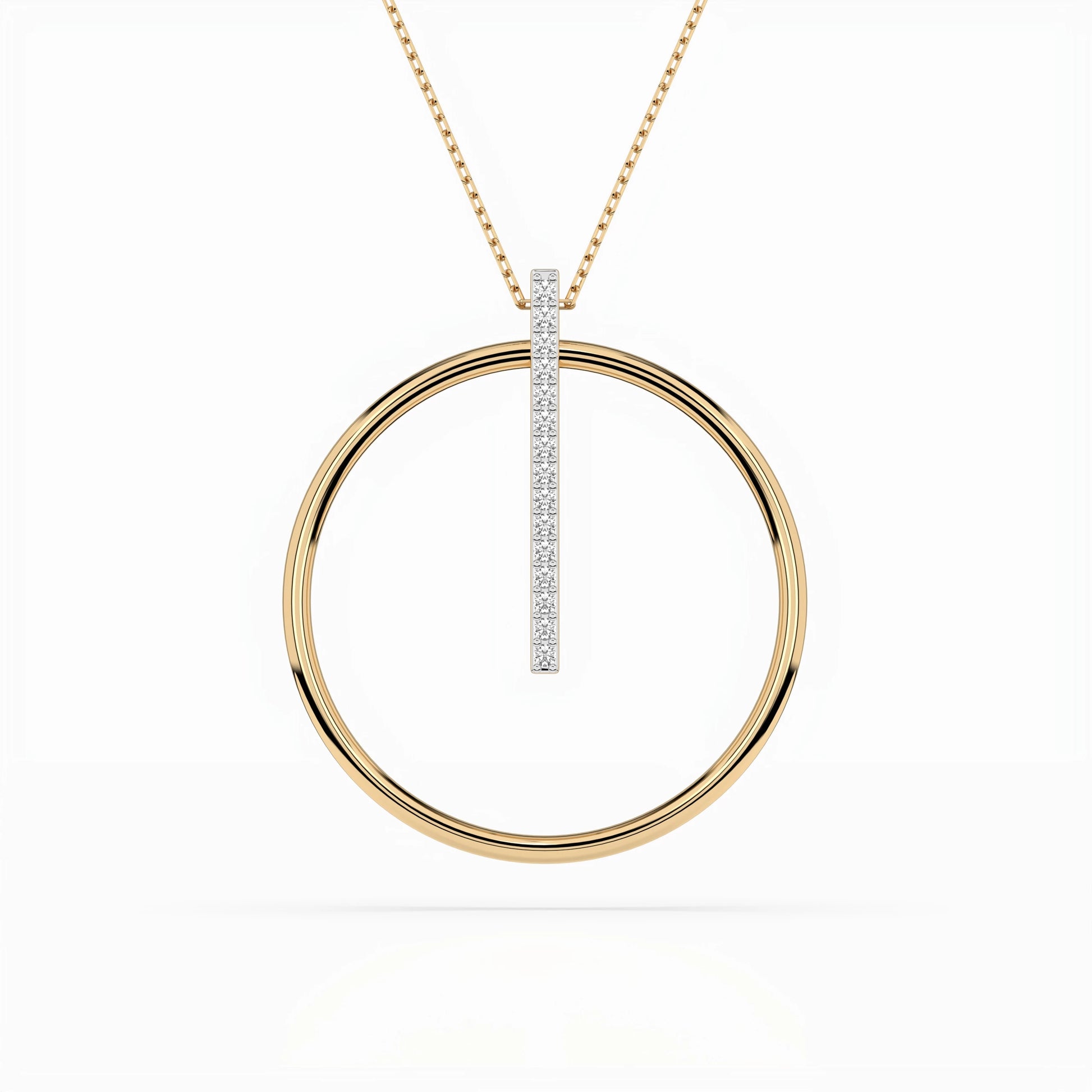 Minimalism Necklace (Round), 0.09 ct — 104-10047