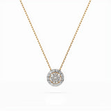 Illusion Diamond Necklace Round 0.08ct by Qutahia Jewellery