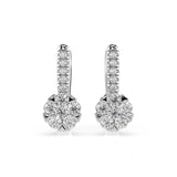 Illusion Diamond Earrings Round 0.12ct by Qutahia Jewellery