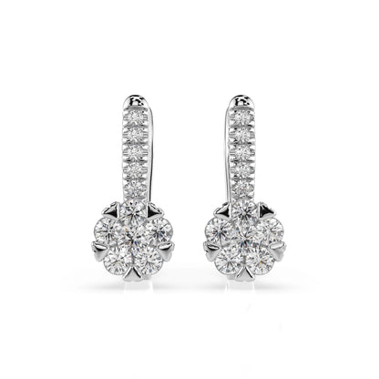 Illusion Earring (Round), 0.12 ct — 102-10015/4(2.5)