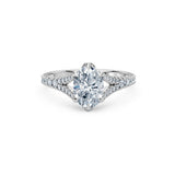 Oval Lab Grown Diamond Micro Pave Eternity Ring 1.5ct by Qutahia Jewellery