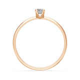 Solitaire Diamond Ring Baguette 0.3ct by Qutahia Jewellery