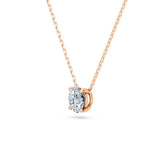 Round Brilliant Diamond Fine Solitaire Necklace 0.7ct by Qutahia Jewellery