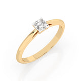 Solitaire Diamond Ring Round 0.3ct by Qutahia Jewellery
