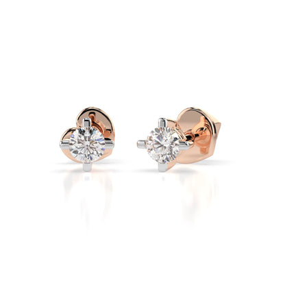 Solitaire Butterfly Earring (Round), 0.12 ct — 102-10025(2.5)