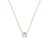 Diamond Pendant Necklace Round 0.5ct by Qutahia Jewellery