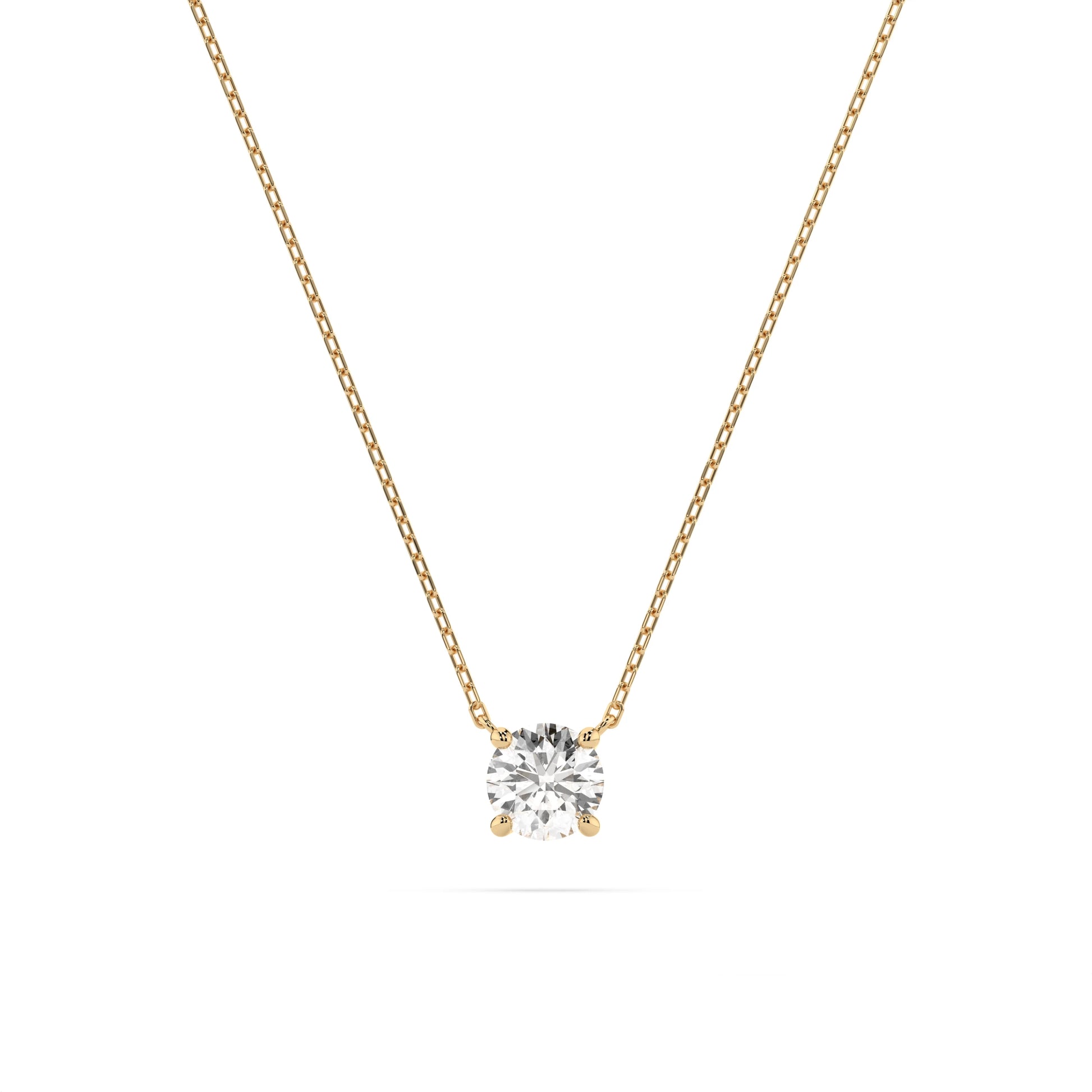 Solitaire Necklace (Round), 0.5 ct — 104-10040(5.1)