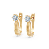 Small Diamond Earrings Round Brilliant 0.5ct by Qutahia Jewellery