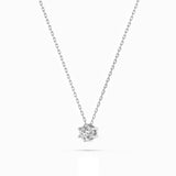 Diamond Pendant Necklace Round 0.15ct by Qutahia Jewellery