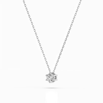 Solitaire Necklace (Round), 0.15 ct — 104-10003(3.4)