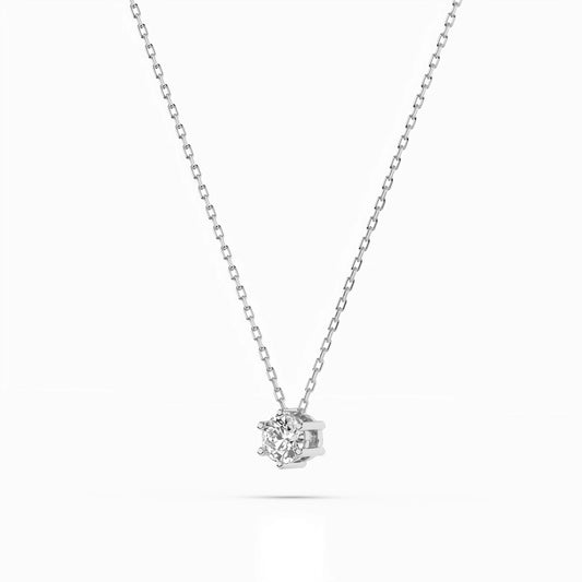 Solitaire Necklace (Round), 0.15 ct — 104-10003(3.4)