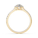 Solitaire Eternity Diamond Ring Round 0.2ct by Qutahia Jewellery