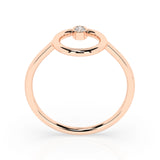 Minimalist Diamond Ring Round 0.03ct by Qutahia Jewellery